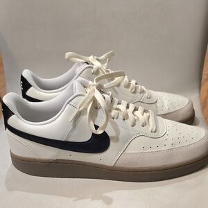 Nike White and Navy Sneakers